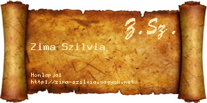 Zima Szilvia névjegykártya